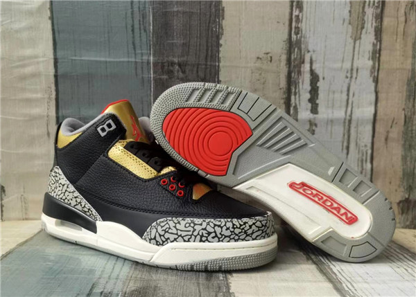 Men's Running weapon Air Jordan 3 Black Shoes 056 Men's Running weapon Air Jordan 3 Black Shoes 056